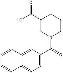 1-(2-naphthoyl)piperidine-3-carboxylic acid Struktur