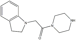 1-(2-oxo-2-piperazin-1-ylethyl)indoline Struktur