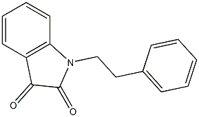 1-(2-phenylethyl)-2,3-dihydro-1H-indole-2,3-dione 结构式