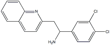 1-(3,4-dichlorophenyl)-2-(quinolin-2-yl)ethan-1-amine 化学構造式
