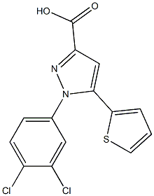 1-(3,4-dichlorophenyl)-5-(thiophen-2-yl)-1H-pyrazole-3-carboxylic acid Structure