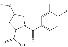 1-(3,4-difluorobenzoyl)-4-methoxypyrrolidine-2-carboxylic acid