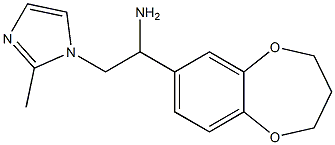 1-(3,4-dihydro-2H-1,5-benzodioxepin-7-yl)-2-(2-methyl-1H-imidazol-1-yl)ethanamine 化学構造式