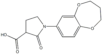 1-(3,4-dihydro-2H-1,5-benzodioxepin-7-yl)-2-oxopyrrolidine-3-carboxylic acid Structure