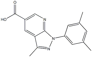 1-(3,5-dimethylphenyl)-3-methyl-1H-pyrazolo[3,4-b]pyridine-5-carboxylic acid Structure