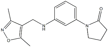 1-(3-{[(3,5-dimethyl-1,2-oxazol-4-yl)methyl]amino}phenyl)pyrrolidin-2-one,,结构式