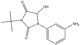 1-(3-aminophenyl)-3-tert-butyl-5-hydroxyimidazolidine-2,4-dione 结构式