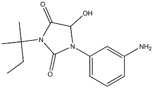 1-(3-aminophenyl)-5-hydroxy-3-(2-methylbutan-2-yl)imidazolidine-2,4-dione Structure