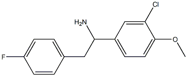 1-(3-chloro-4-methoxyphenyl)-2-(4-fluorophenyl)ethan-1-amine,,结构式