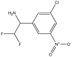 1-(3-chloro-5-nitrophenyl)-2,2-difluoroethan-1-amine,,结构式