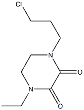 1-(3-chloropropyl)-4-ethylpiperazine-2,3-dione,,结构式