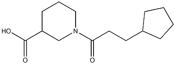 1-(3-cyclopentylpropanoyl)piperidine-3-carboxylic acid Structure