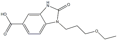 1-(3-ethoxypropyl)-2-oxo-2,3-dihydro-1H-1,3-benzodiazole-5-carboxylic acid 结构式