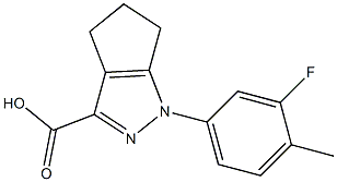 1-(3-fluoro-4-methylphenyl)-1,4,5,6-tetrahydrocyclopenta[c]pyrazole-3-carboxylic acid Structure