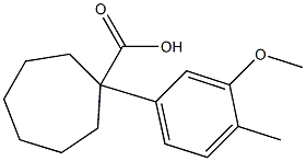 1-(3-methoxy-4-methylphenyl)cycloheptane-1-carboxylic acid Structure