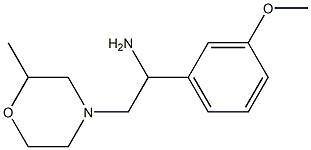 1-(3-methoxyphenyl)-2-(2-methylmorpholin-4-yl)ethanamine 化学構造式