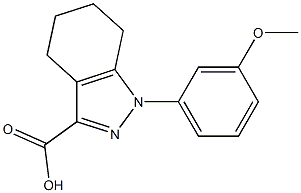 1-(3-methoxyphenyl)-4,5,6,7-tetrahydro-1H-indazole-3-carboxylic acid Struktur