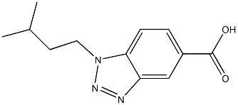 1-(3-methylbutyl)-1H-1,2,3-benzotriazole-5-carboxylic acid,,结构式