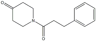 1-(3-phenylpropanoyl)piperidin-4-one 化学構造式