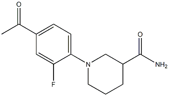 1-(4-acetyl-2-fluorophenyl)piperidine-3-carboxamide,,结构式