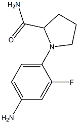 1-(4-amino-2-fluorophenyl)pyrrolidine-2-carboxamide,,结构式