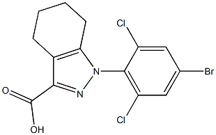 1-(4-bromo-2,6-dichlorophenyl)-4,5,6,7-tetrahydro-1H-indazole-3-carboxylic acid Structure