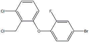 1-(4-bromo-2-fluorophenoxy)-3-chloro-2-(chloromethyl)benzene Structure