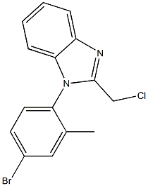 1-(4-bromo-2-methylphenyl)-2-(chloromethyl)-1H-1,3-benzodiazole 结构式