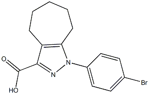 1-(4-bromophenyl)-1,4,5,6,7,8-hexahydrocyclohepta[c]pyrazole-3-carboxylic acid Struktur
