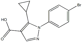 1-(4-bromophenyl)-5-cyclopropyl-1H-pyrazole-4-carboxylic acid 化学構造式