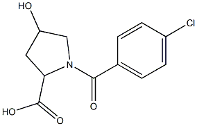 1-(4-chlorobenzoyl)-4-hydroxypyrrolidine-2-carboxylic acid Structure