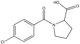 1-(4-chlorobenzoyl)pyrrolidine-2-carboxylic acid Struktur