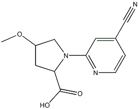 1-(4-cyanopyridin-2-yl)-4-methoxypyrrolidine-2-carboxylic acid Structure