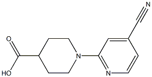 1-(4-cyanopyridin-2-yl)piperidine-4-carboxylic acid,,结构式