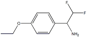 1-(4-ethoxyphenyl)-2,2-difluoroethan-1-amine 化学構造式