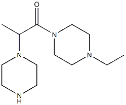 1-(4-ethylpiperazin-1-yl)-2-(piperazin-1-yl)propan-1-one Struktur