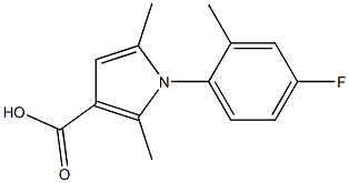1-(4-fluoro-2-methylphenyl)-2,5-dimethyl-1H-pyrrole-3-carboxylic acid Struktur
