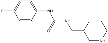 1-(4-fluorophenyl)-3-(piperidin-3-ylmethyl)urea,,结构式