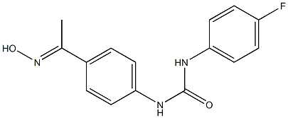 1-(4-fluorophenyl)-3-{4-[1-(hydroxyimino)ethyl]phenyl}urea Struktur