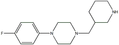 1-(4-fluorophenyl)-4-(piperidin-3-ylmethyl)piperazine,,结构式