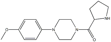 1-(4-methoxyphenyl)-4-(pyrrolidin-2-ylcarbonyl)piperazine,,结构式