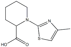 1-(4-methyl-1,3-thiazol-2-yl)piperidine-2-carboxylic acid Struktur