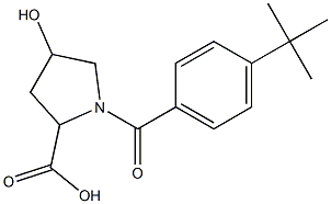 1-(4-tert-butylbenzoyl)-4-hydroxypyrrolidine-2-carboxylic acid 化学構造式