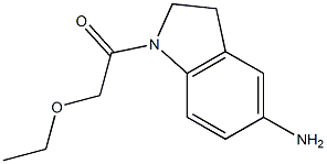 1-(5-amino-2,3-dihydro-1H-indol-1-yl)-2-ethoxyethan-1-one Struktur