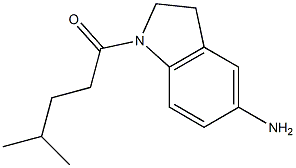 1-(5-amino-2,3-dihydro-1H-indol-1-yl)-4-methylpentan-1-one 结构式