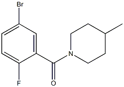 1-(5-bromo-2-fluorobenzoyl)-4-methylpiperidine,,结构式