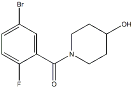 1-(5-bromo-2-fluorobenzoyl)piperidin-4-ol Struktur