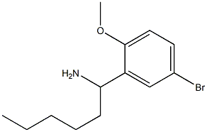 1-(5-bromo-2-methoxyphenyl)hexan-1-amine 结构式