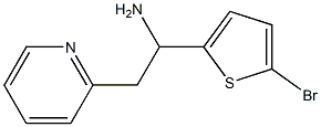 1-(5-bromothiophen-2-yl)-2-(pyridin-2-yl)ethan-1-amine,,结构式