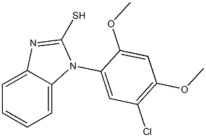 1-(5-chloro-2,4-dimethoxyphenyl)-1H-1,3-benzodiazole-2-thiol,,结构式